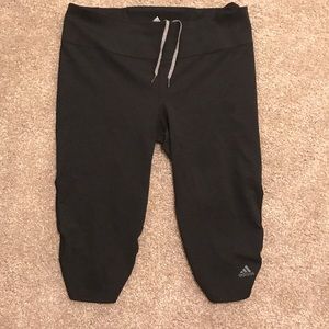black athletic leggings adidas NEW